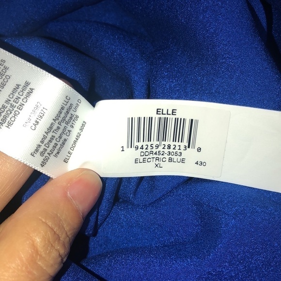 Dress The Population Elle Queen Anne Sweetheart Midi  Dress Electric Blue XL - Picture 11 of 11